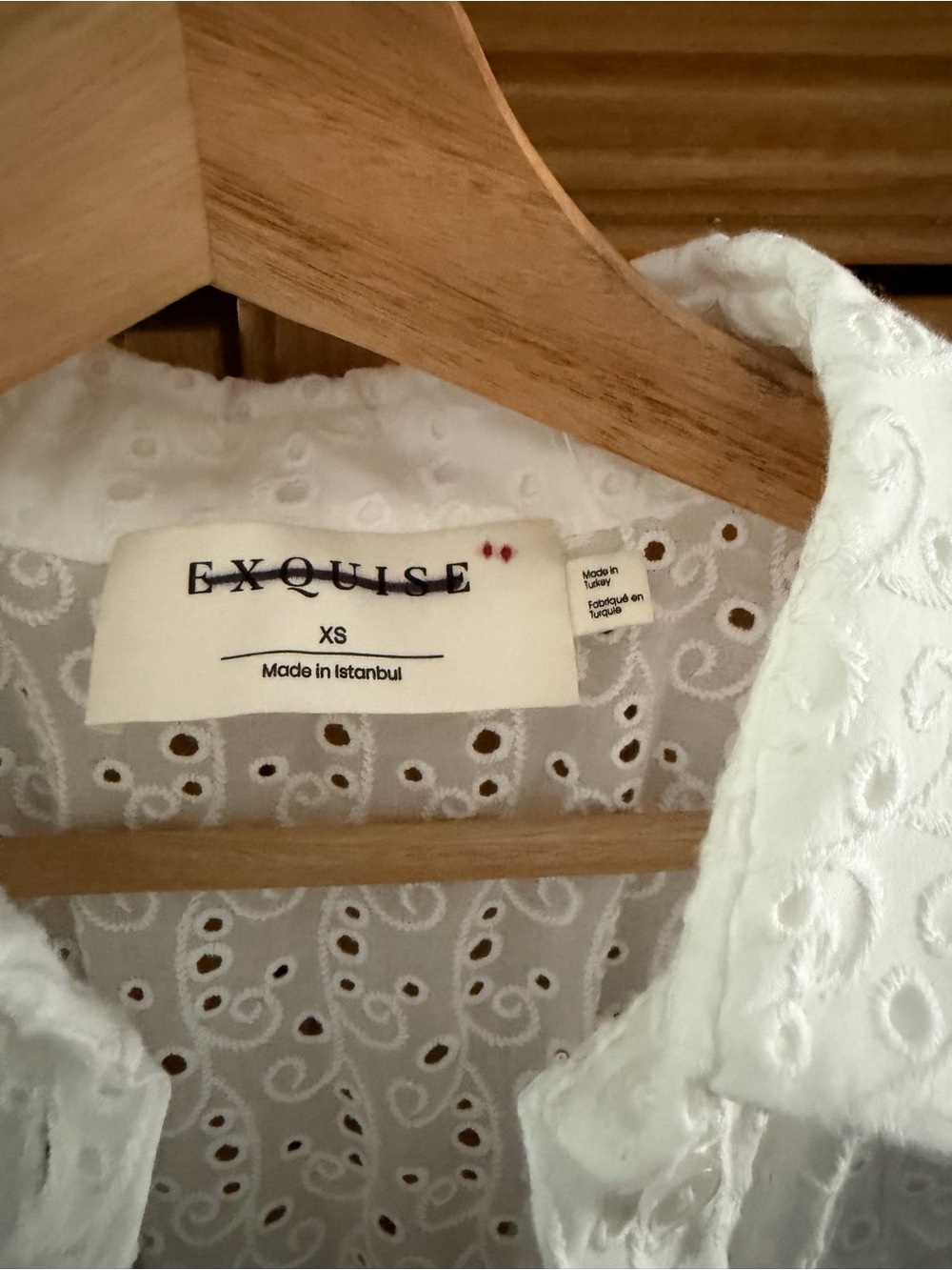 Anthropologie Exquise Tobie Eyelet Mini Shirtdress - Picture 5 of 6